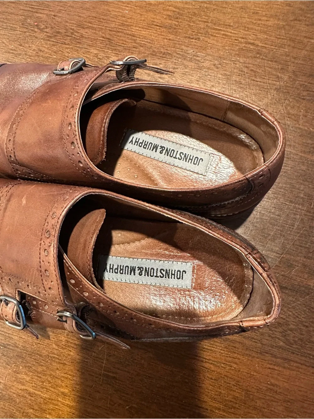 johnston and murphy mens shoes size 10 brown  A6:1336